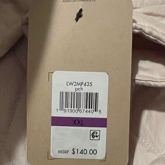 Levi's Women's Quilted Shirt Jacket Shacket Peach Blossom Pink Plus Size XXL NWT - Picture 9 of 9